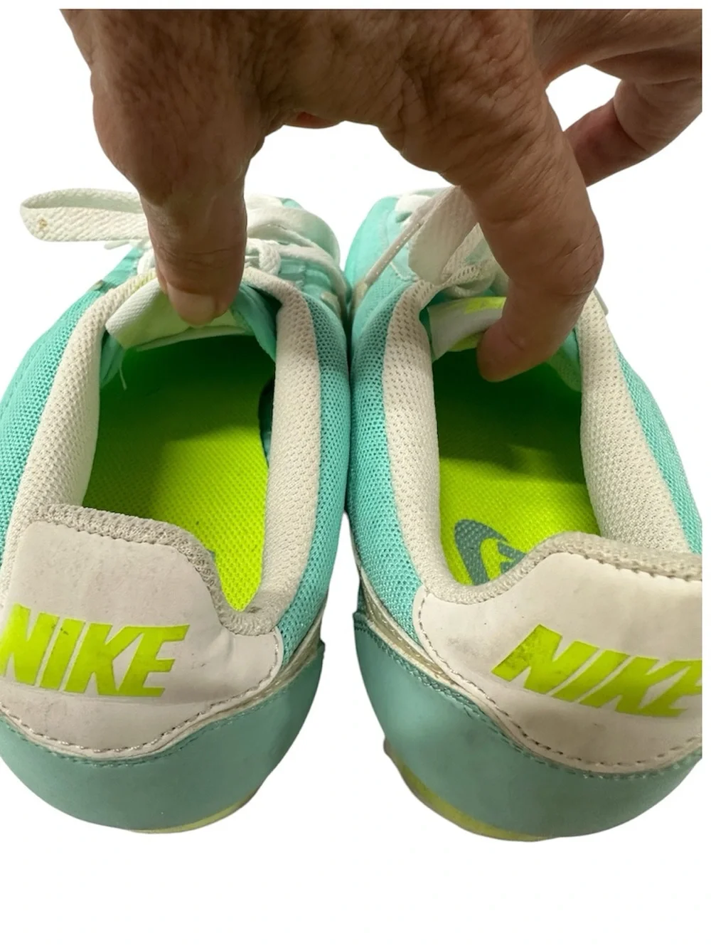 Nike Cortez Athletic Sneakers Mint Green Tiffany Blue Fabric Women’s Size 8